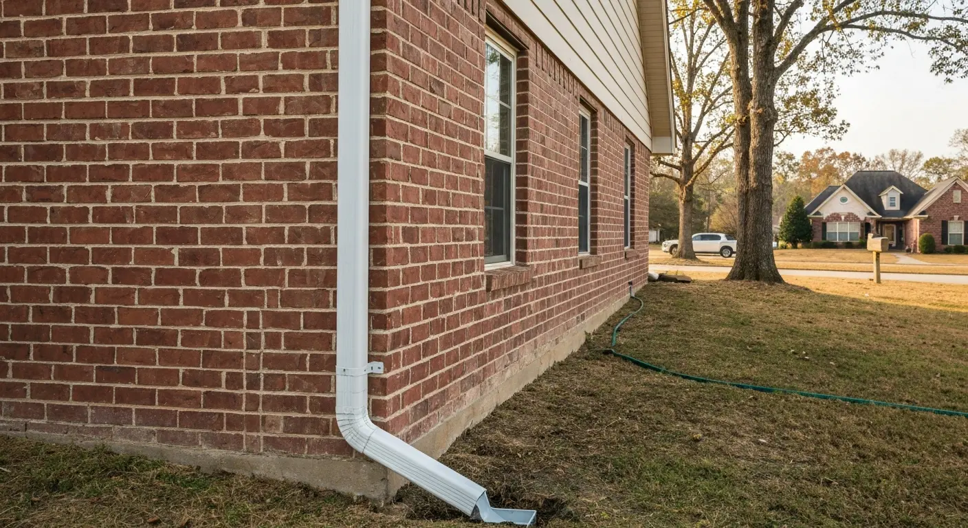 Downspout installation