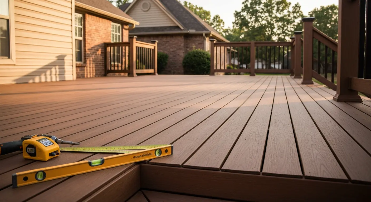 Composite decking installation
