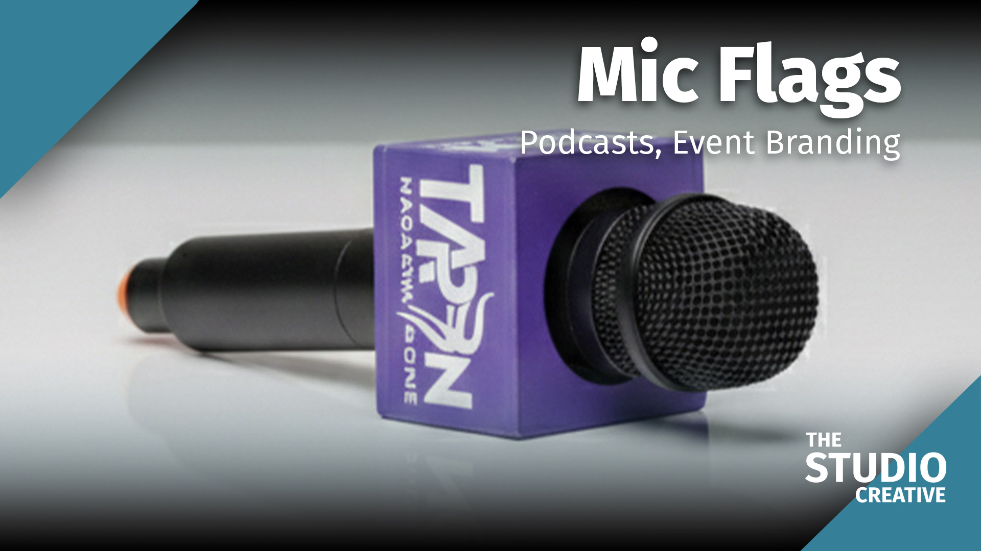Custom 3D-printed mic flags