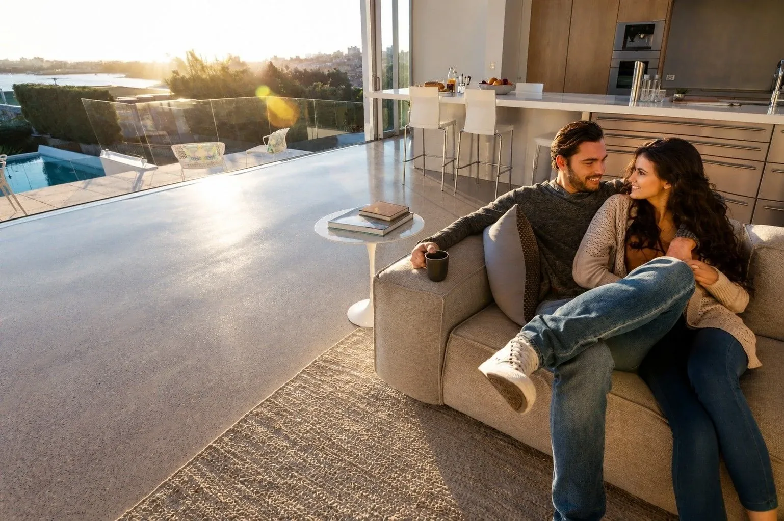 Couple reviewing their mortgage options
