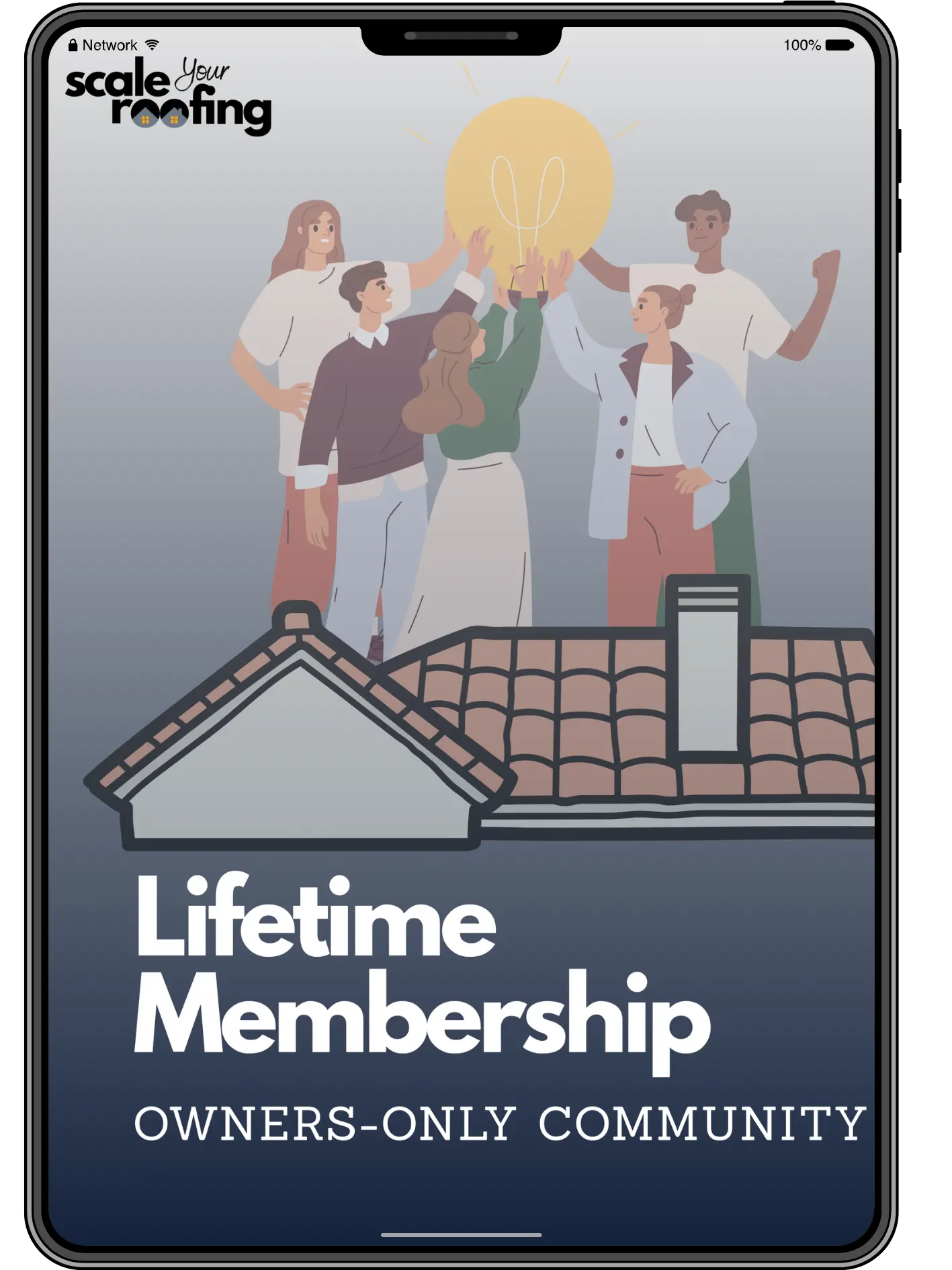 Founders Access bonus—lifetime owners-only community membership for Prompt-Factory roofing advertisers