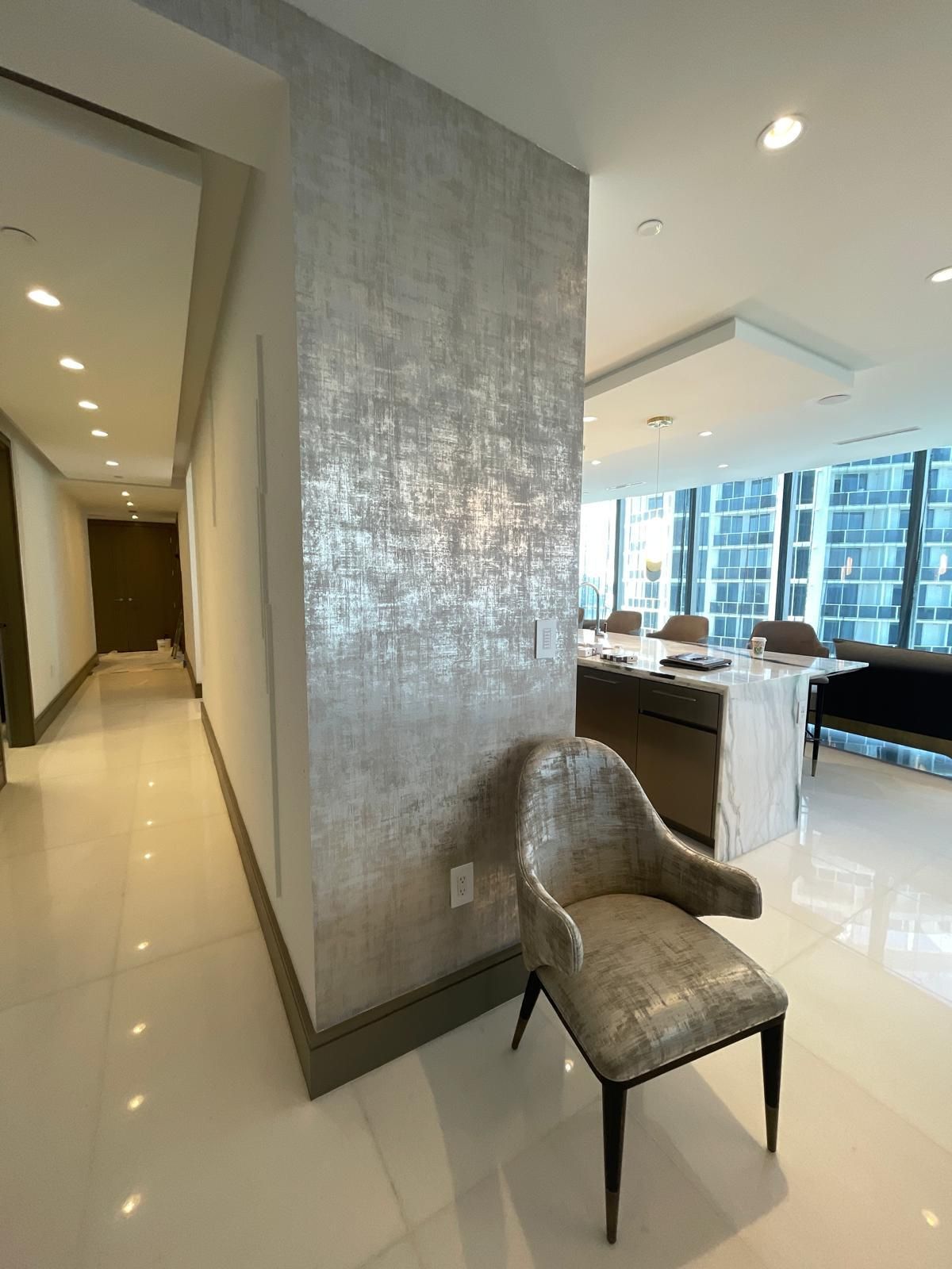 Wallpaper in contemporary interior