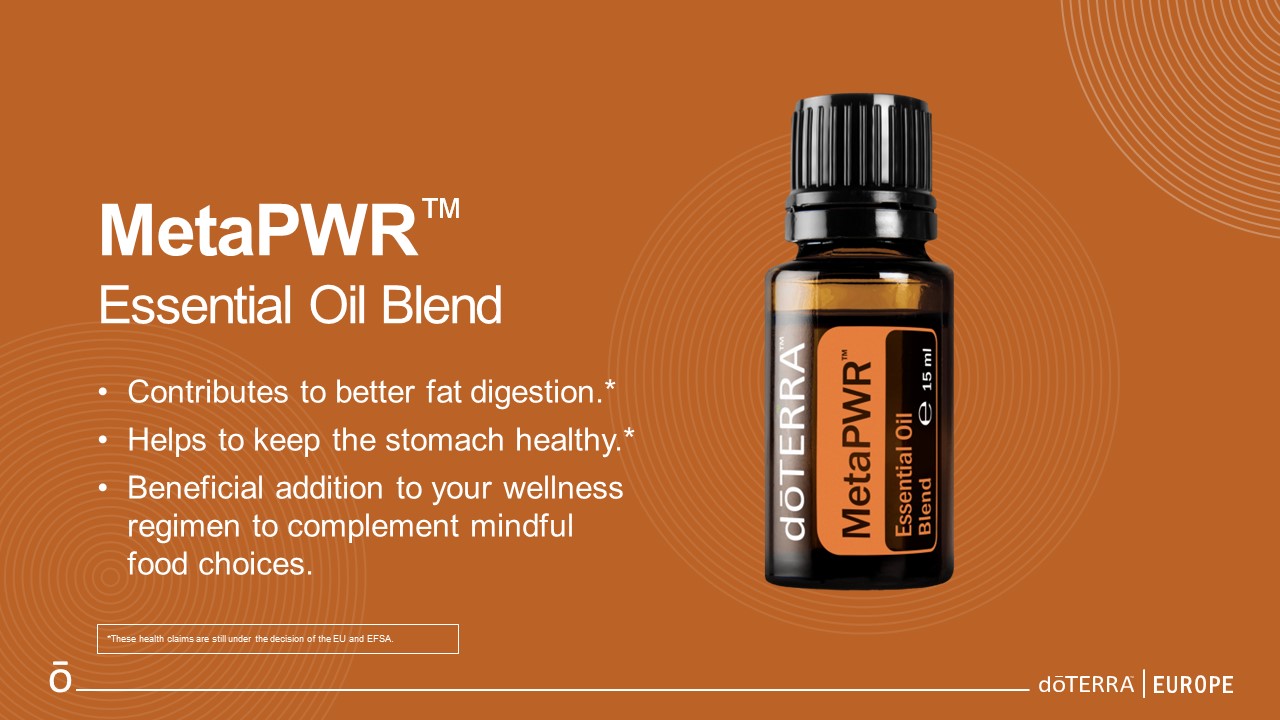 Grapefruit, Lemon, Peppermint, Ginger and Cinnamon essential oils. MetaPWR Blend, Essential Oil Blend,, 