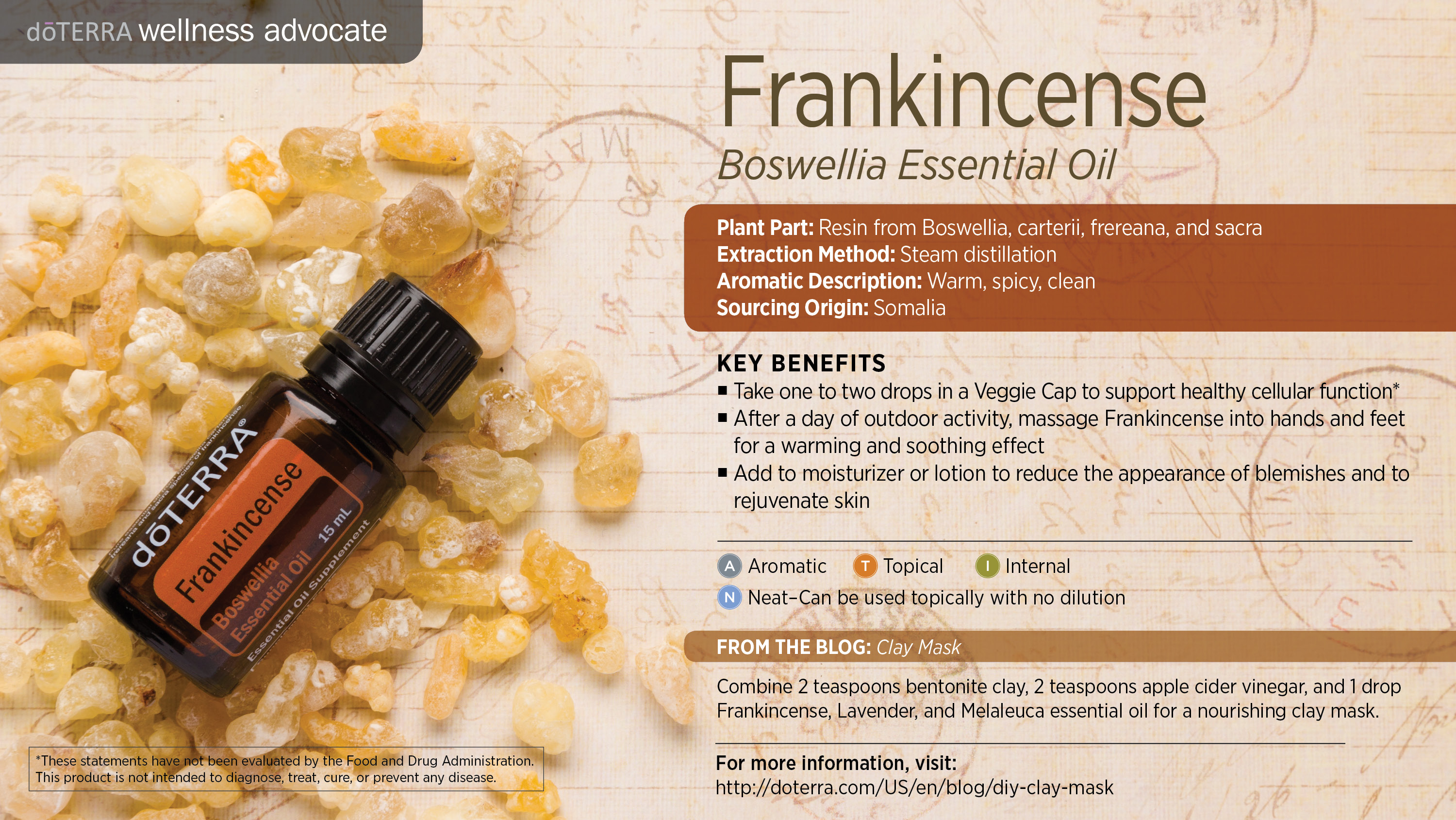 Frankincense Essential Oil, Boswellia Resin Oil, Steam Distilled Frankincense, Warm Spicy Aroma, Clean Scent Essential Oil, Sourced from Somalia, Cellular Function Support, Outdoor Activity Recovery, Frankincense for Skin Rejuvenation, Blemish Reduction with Frankincense, Skin Care with Essential Oils, Aromatic Uses of Frankincense, Topical Application of Frankincense, Internal Benefits of Frankincense, Neat Application Essential Oil, DIY Clay Mask with Essential Oils, Bentonite Clay and Apple Cider Vinegar Mask, Lavender and Melaleuca with Frankincense. Frankincense; Boswellia; Resin; Frankincense Aromatic; Resin from Boswelia, Carterii, frereana,sacra,steam distillation, Key Benefits; veggie Cap; Cellular fnction; health;masage; natural moisturier; natural lotion; blemishes; rejuvenate skin; internal use; topical use; dilution essential oils; bentonite clay mask;Atispasmodic, Diuretic, Digestive, Anti-Iflammaory, Emotional Balance, massage topical use, blood-brain barrier.