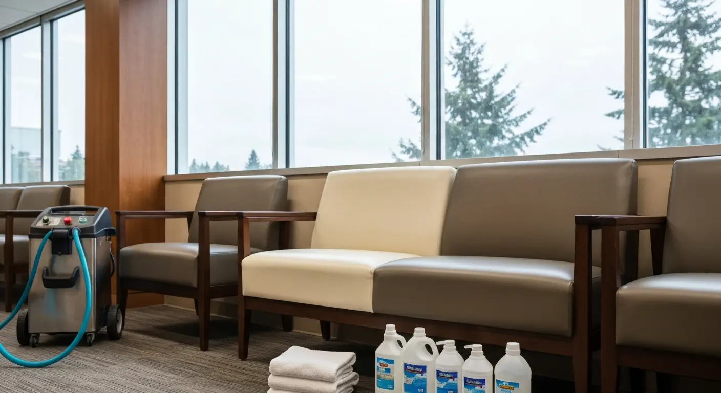 Waiting room sofa cleaning