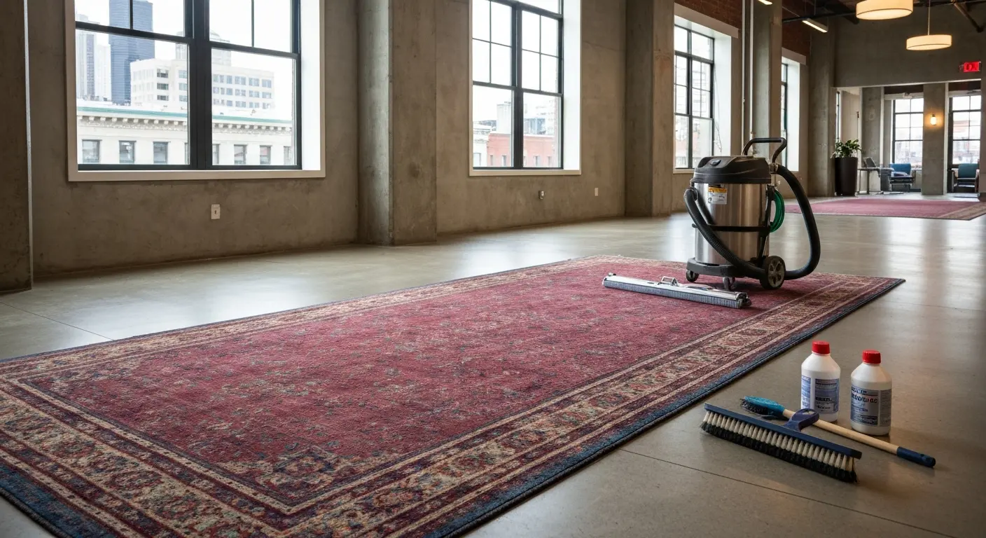 Commercial area rug cleaning