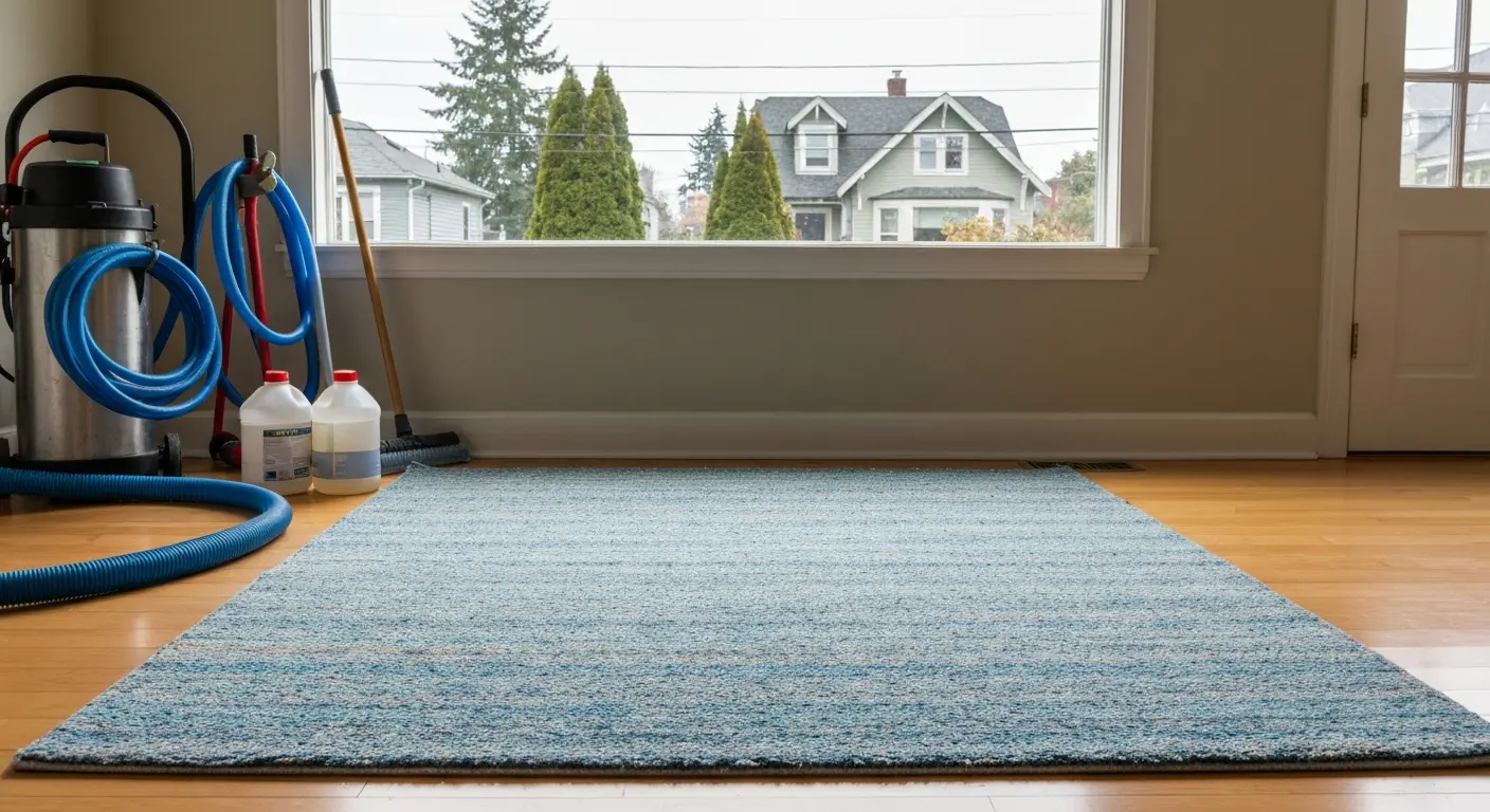 Synthetic rug cleaning