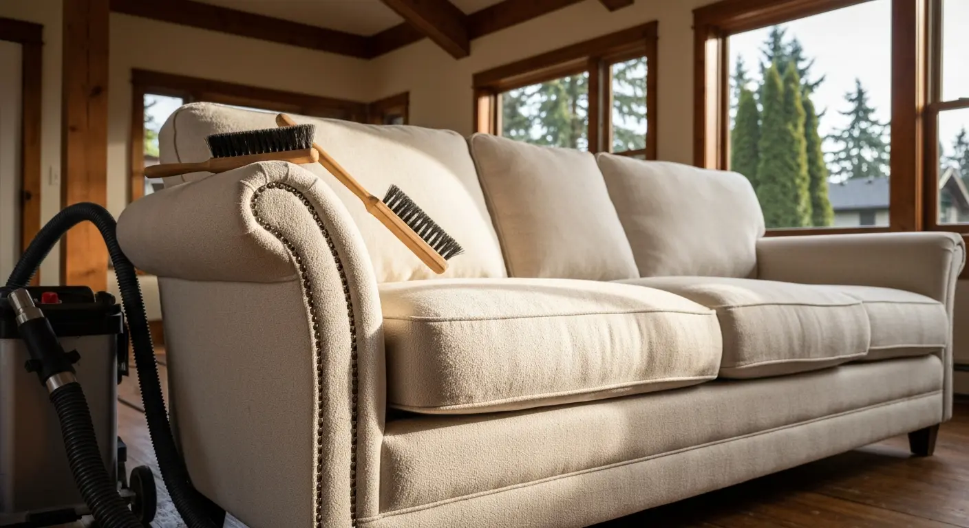 Professional upholstery cleaning Lynnwood sofa