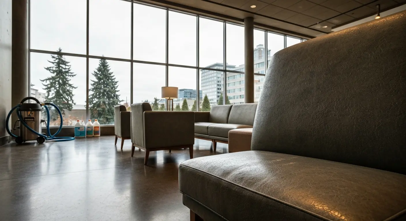 Lobby furniture cleaning