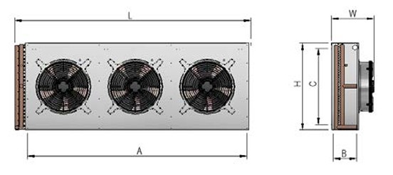 Condenser Güntner G Series 1x3 fan untuk sistem pendingin industrial