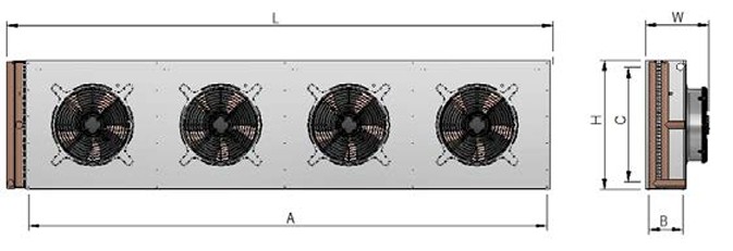 Condenser Güntner G Series 1x4 fan untuk cold storage kapasitas besar