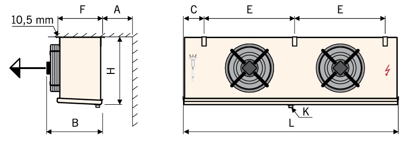 Evaporator Güntner GACC 2 fan motor untuk cold storage dan freezer room