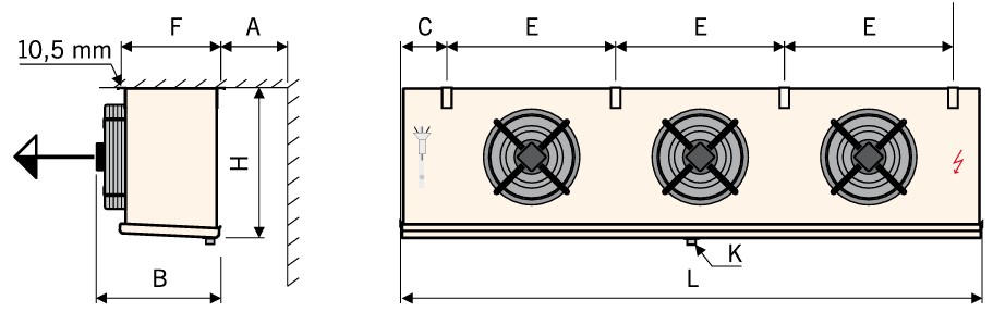 Evaporator Güntner GACC 3 fan motor untuk refrigeration industrial dan cold storage