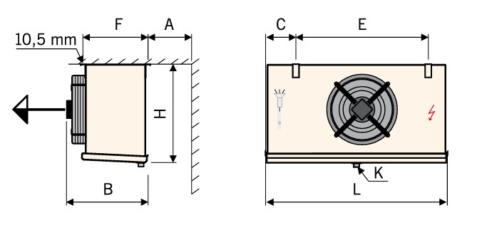 Evaporator Güntner GACC 1 fan motor untuk cold storage dan refrigeration industrial