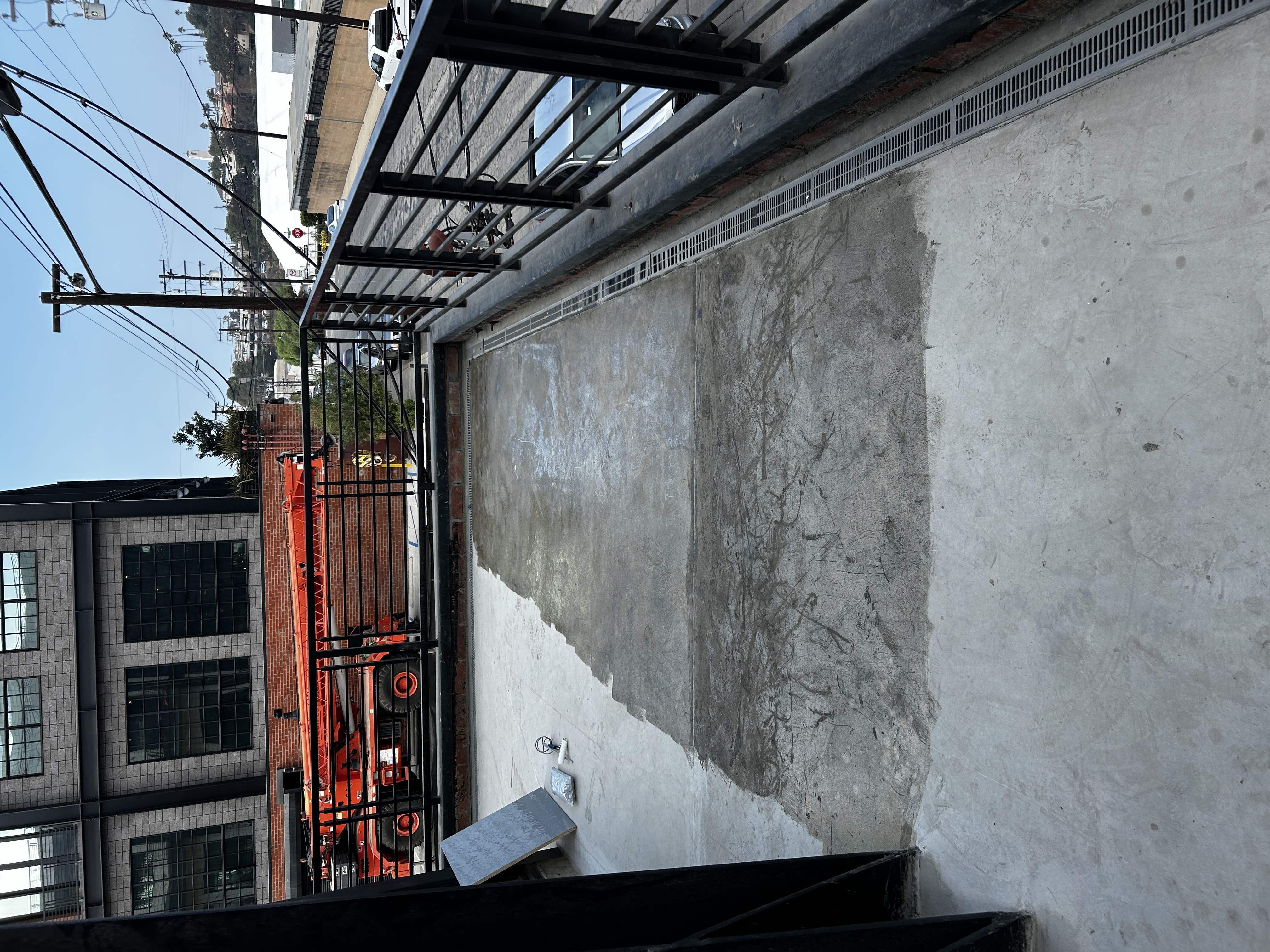 Prepped concrete deck ready for coating