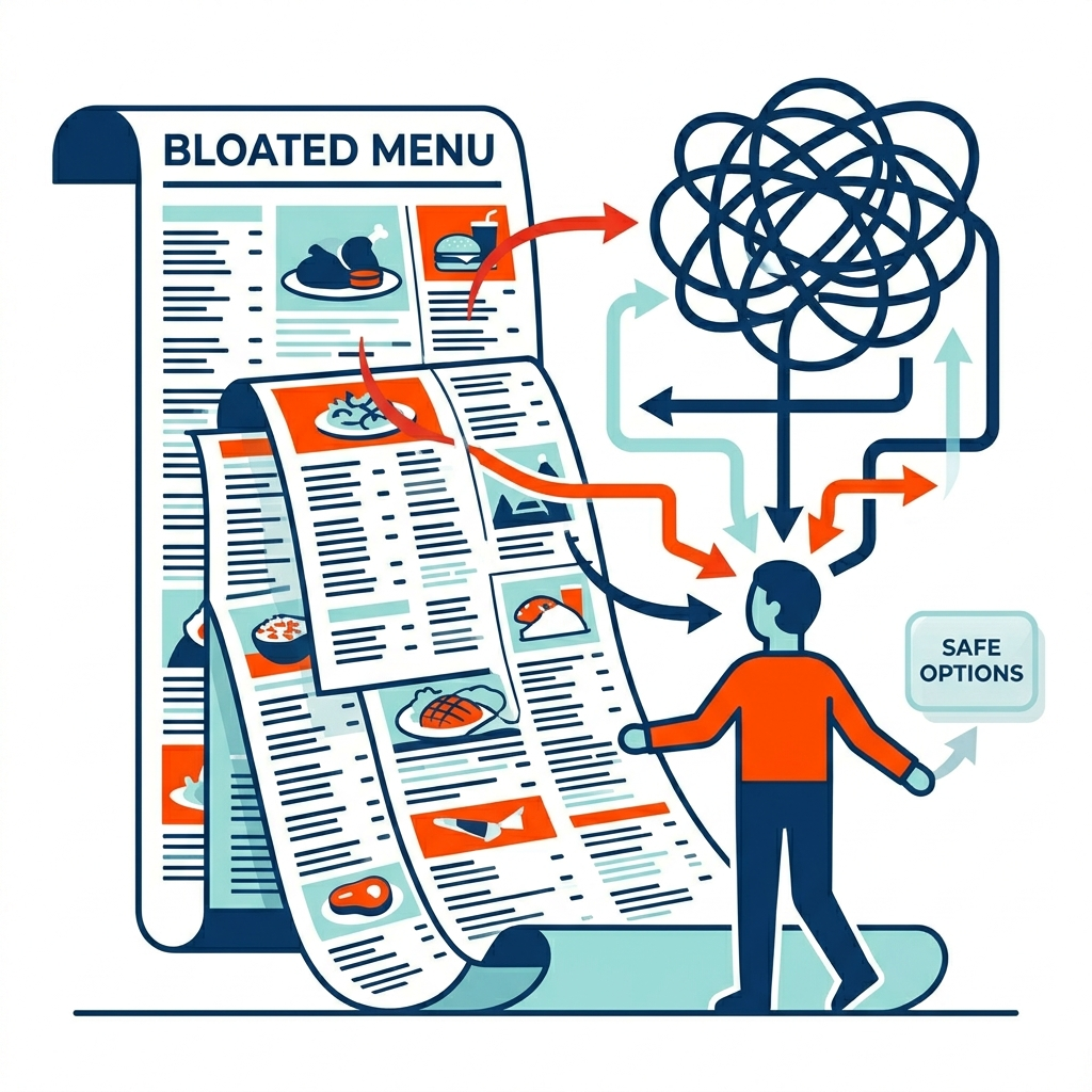A Bloated Menu That Confuses Guests