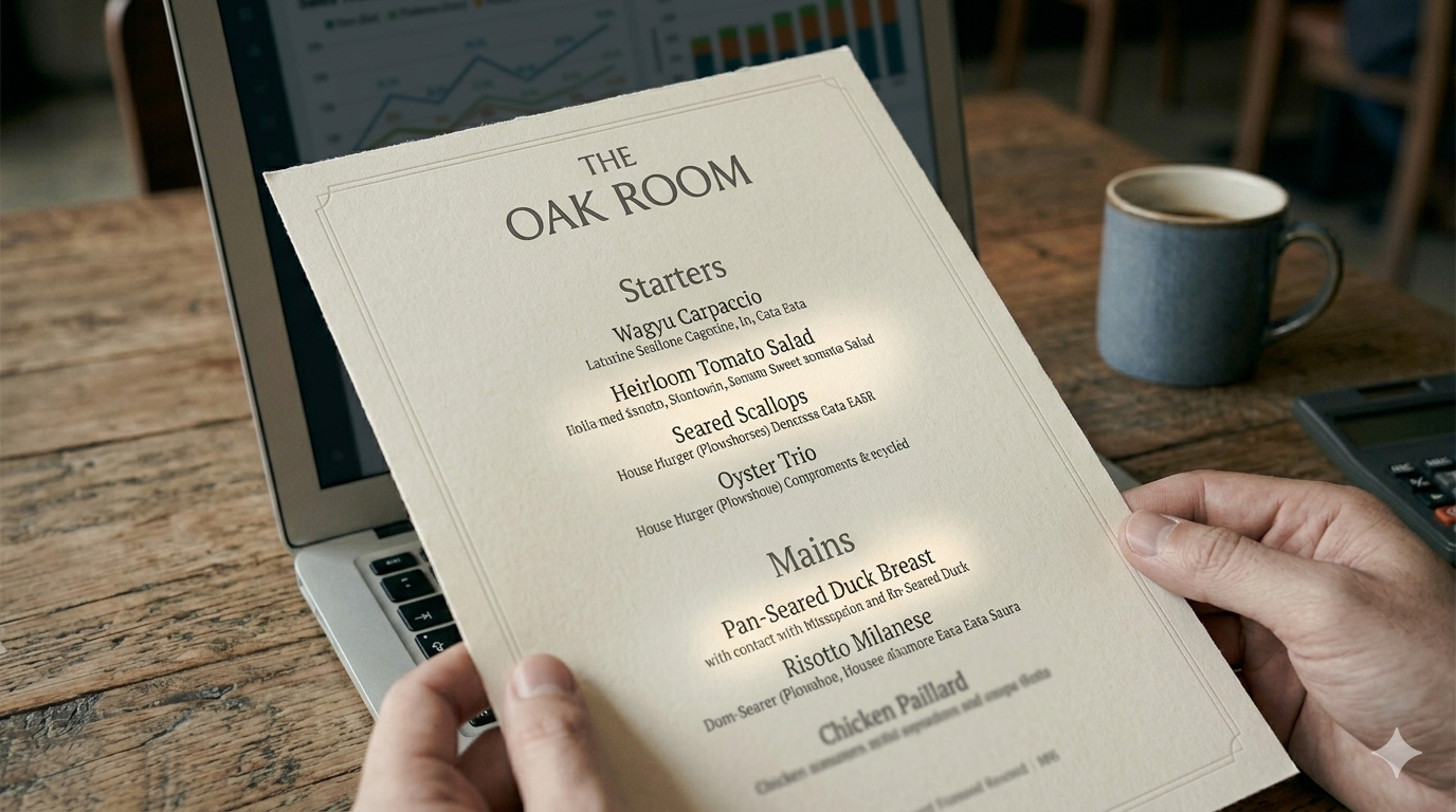 Behavioural economics in menus