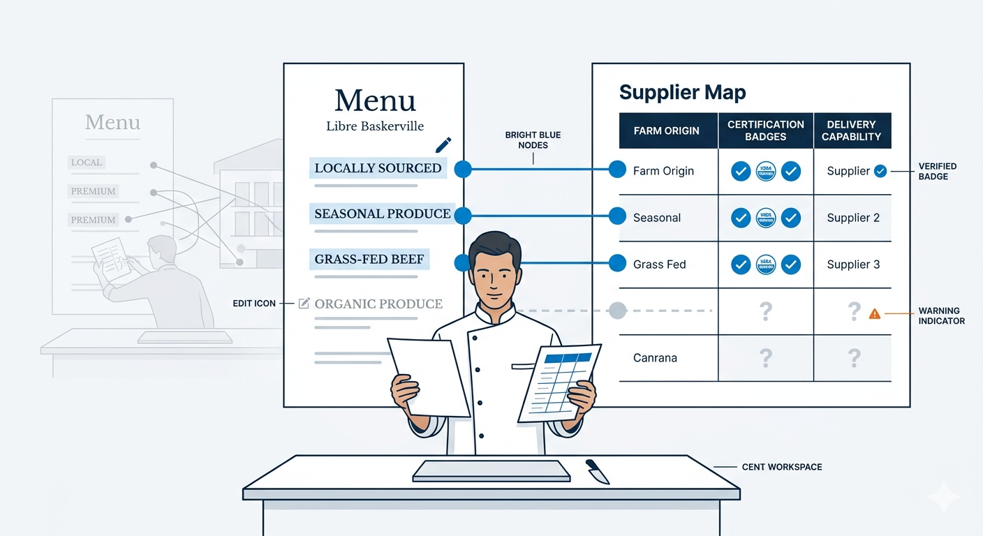 They align supplier selection with their menu strategy