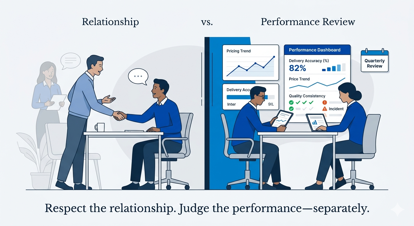 They separate the relationship from the performance review