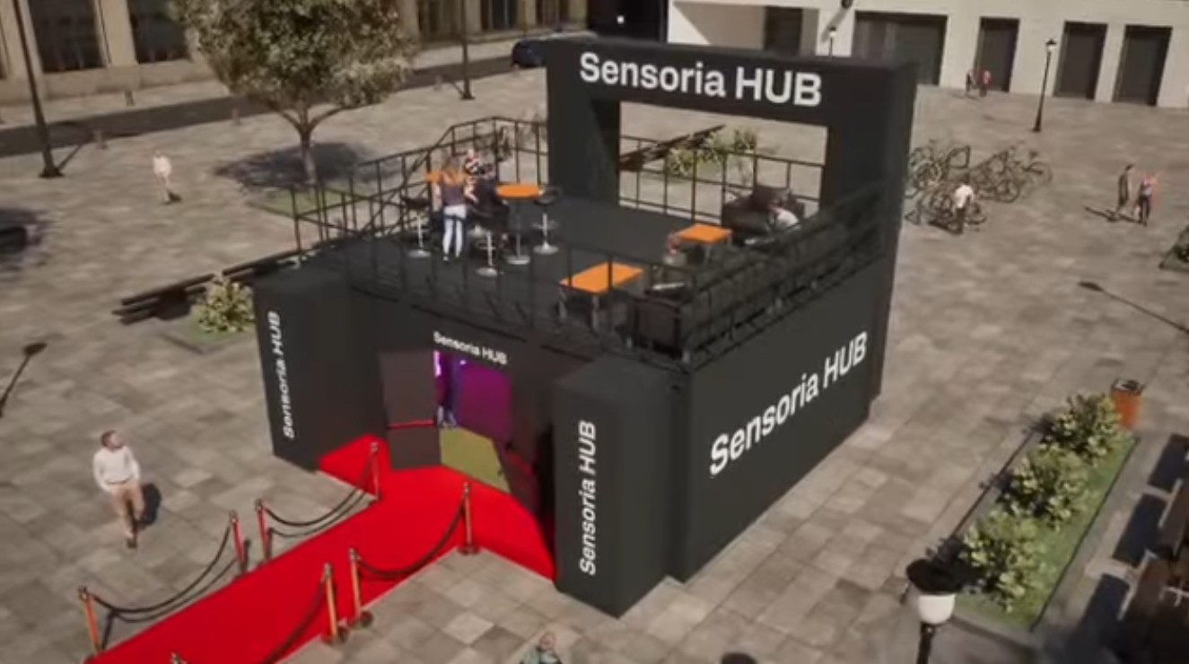 Sensoria HUB, espacio de marca personalizado en un evento