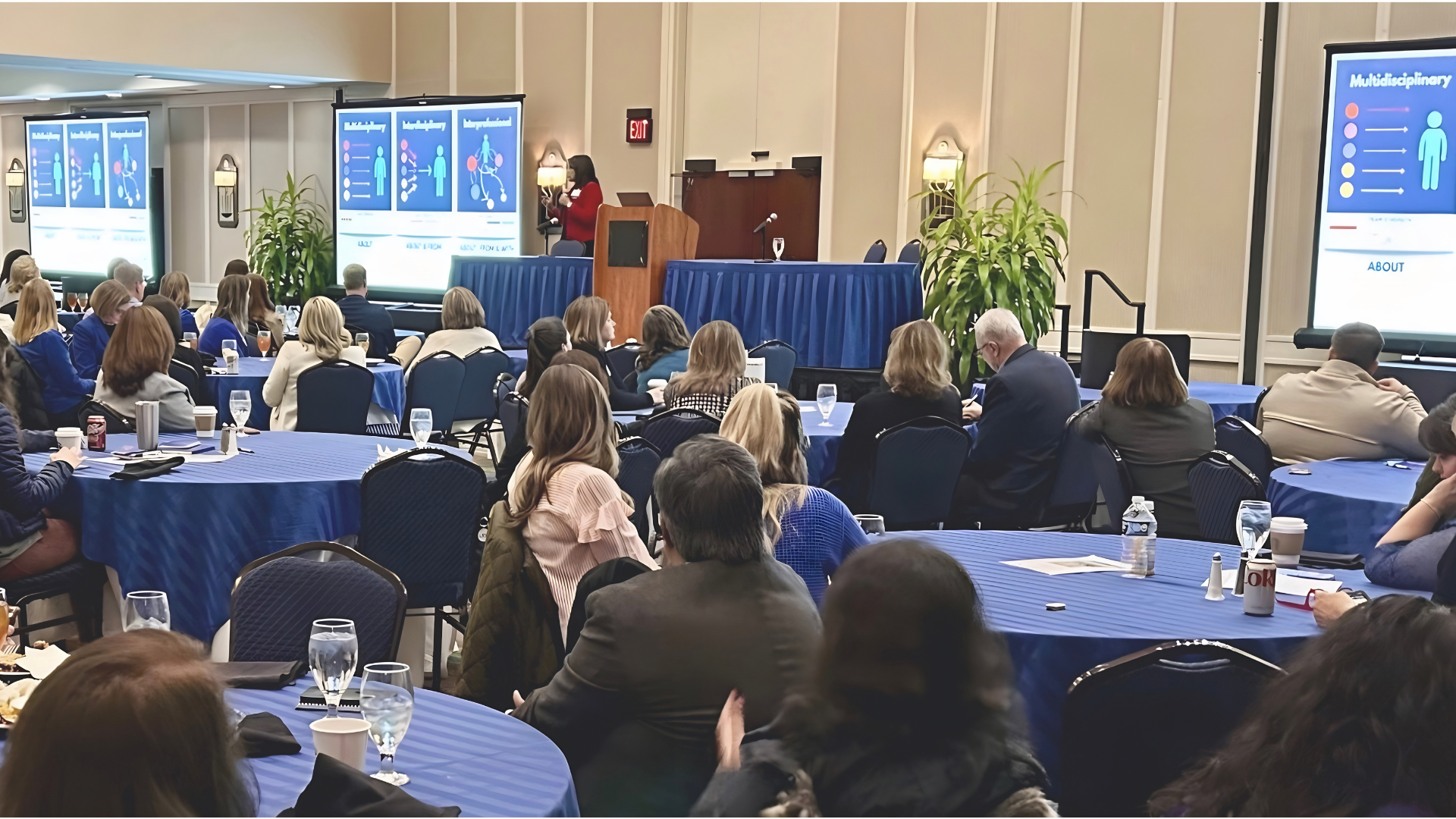 Tina Patel Gunaldo speaking to a conference audience