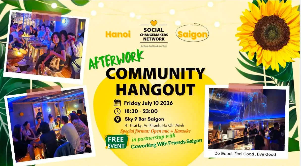 Afterwork Community Hangout event at Med Mocktail & Virgin Bar in Ho Chi Minh City.