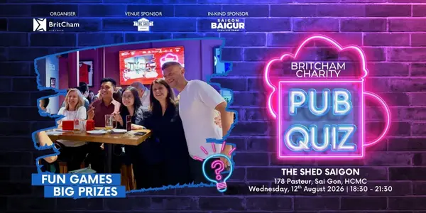 BritCham Charity Pub Quiz event at The Shed Saigon in Ho Chi Minh City.