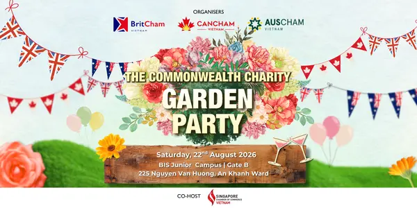 The Commonwealth Charity Garden Party event at BIS - Junior Campus, Gate B in Ho Chi Minh City.