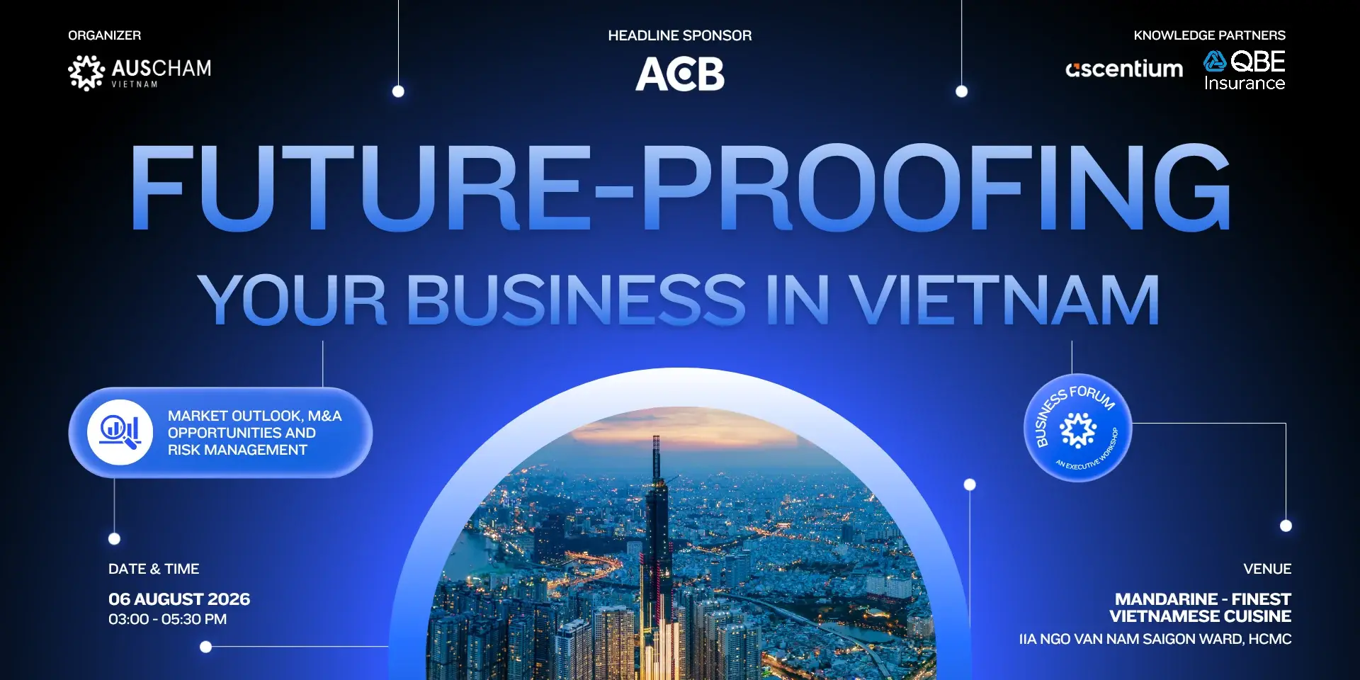 Future-Proofing Your Business in Vietnam event at Mandarine Restaurant in Ho Chi Minh City.