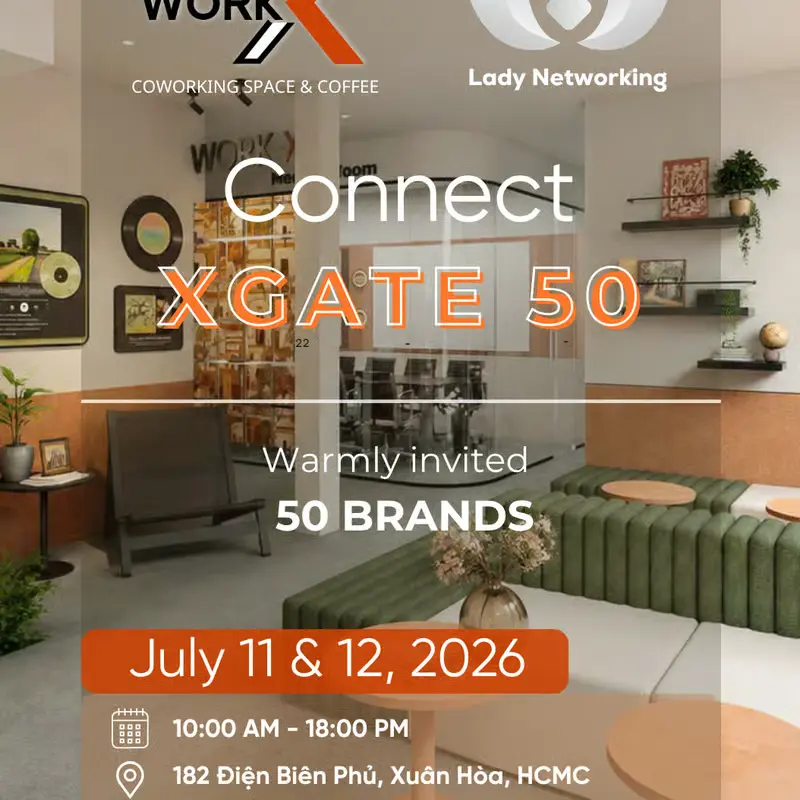 WorkX Connect XGATE 50 event at Work X in Ho Chi Minh City.