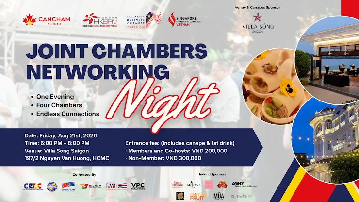 Joint Chambers Networking Night event at Villa Sông Saigon in Ho Chi Minh City.