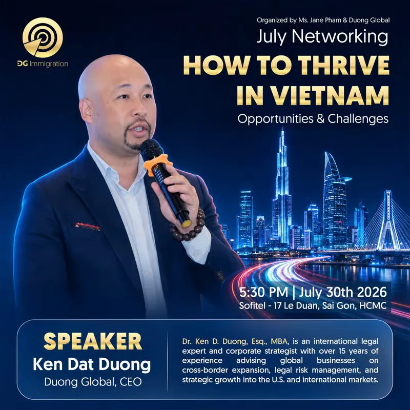 How to Thrive in Vietnam event at Register to See in Ho Chi Minh City.