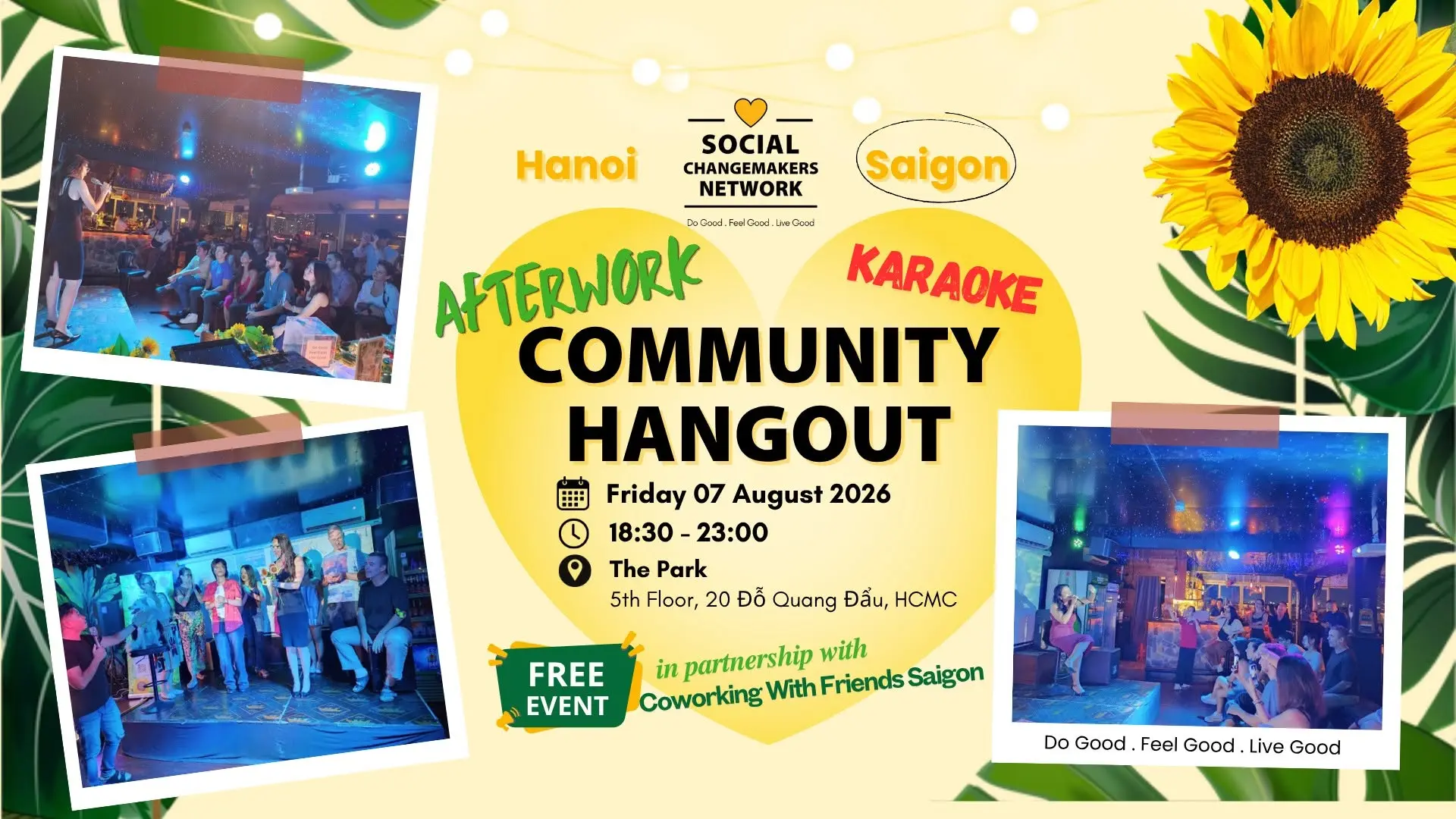 Afterwork Community Hangout - Rooftop Karaoke event at The Park Rooftop Bar & Lounge in Ho Chi Minh City.