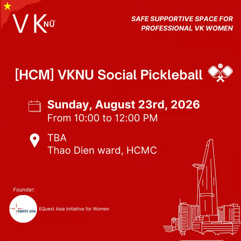 VKNU Social Pickleball event at TBA in Ho Chi Minh City.