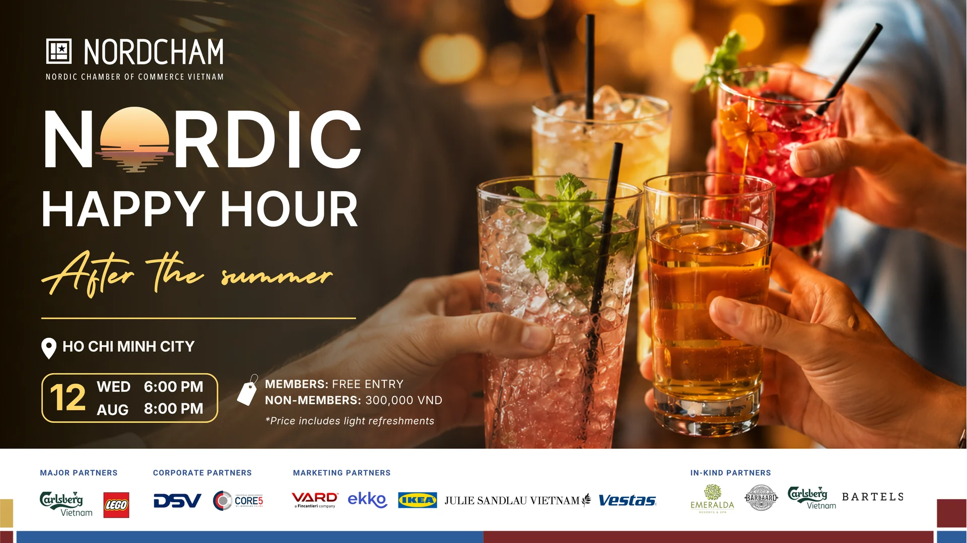Nordic Happy Hour in HCMC event at The Gate Restaurant & Wine Lounge in Ho Chi Minh City.