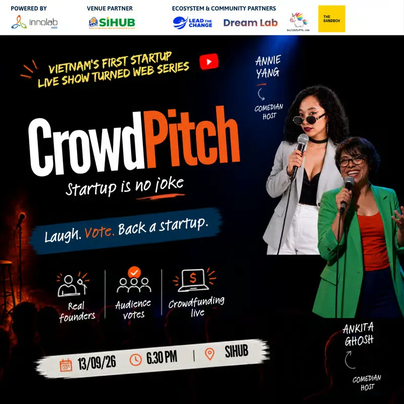 CrowdPitch - Ep. 1: Built in Vietnam event at Sihub - Startup & Innovation Hub of HCMC in Ho Chi Minh City.