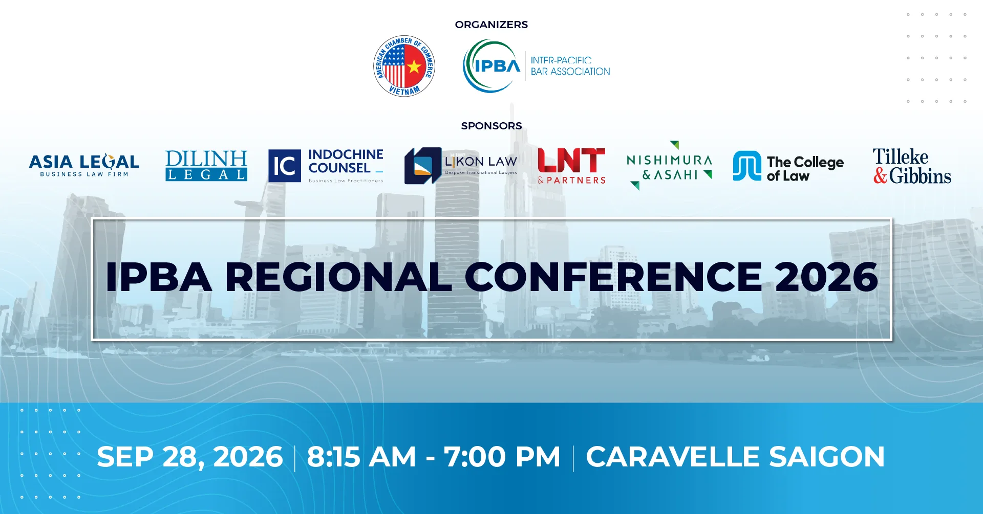 IPBA Regional Conference 2026 event at Caravelle Saigon in Ho Chi Minh City.