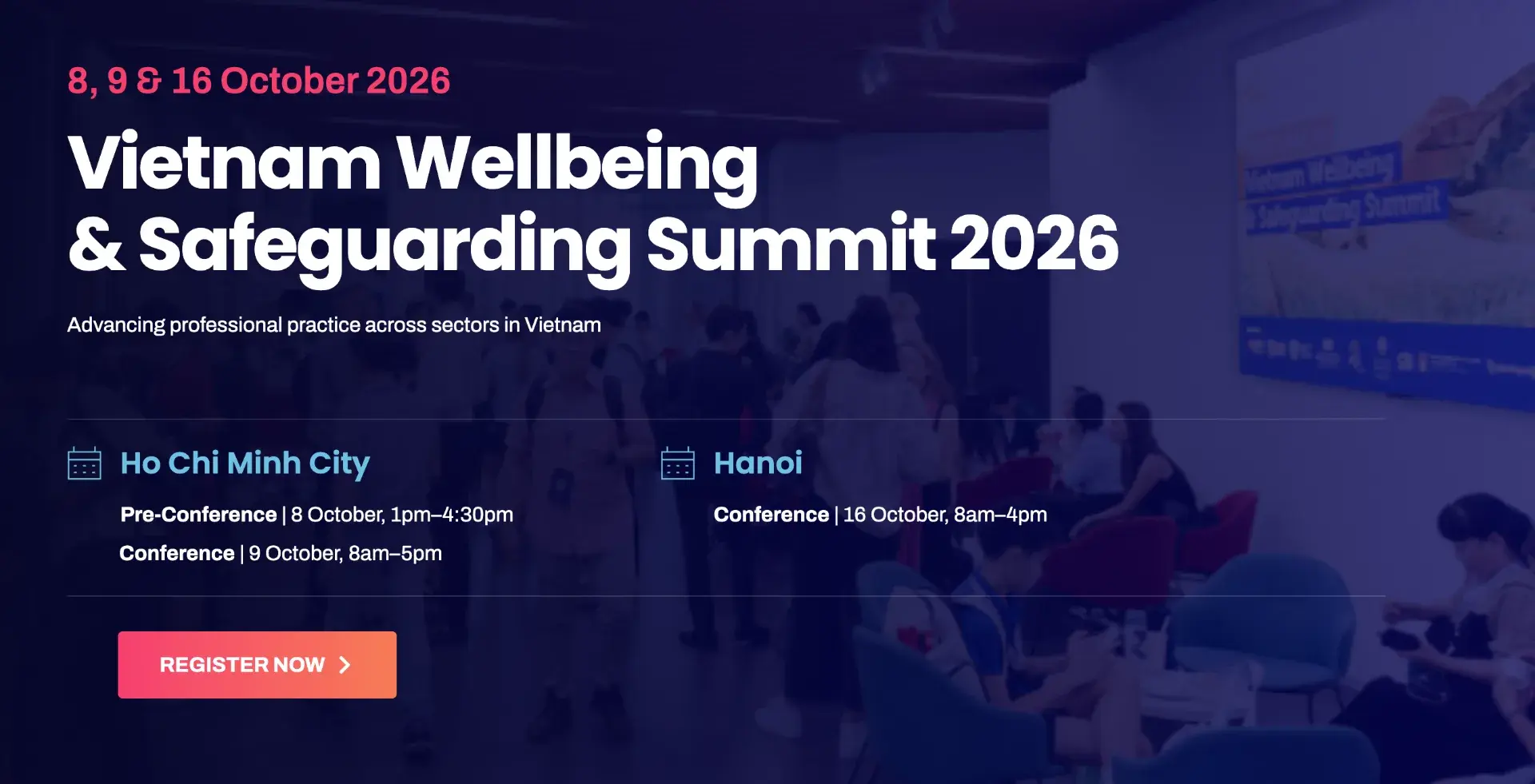 Vietnam Wellbeing and Safeguarding Summit 2026 event at RMIT University Vietnam, Saigon South Campus in Ho Chi Minh City.