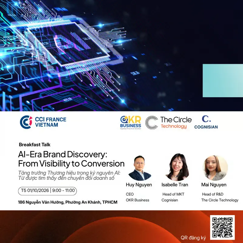 AI-Era Brand Discovery: From Visibility to Conversion event at Nguyễn Văn Hưởng in Ho Chi Minh City.