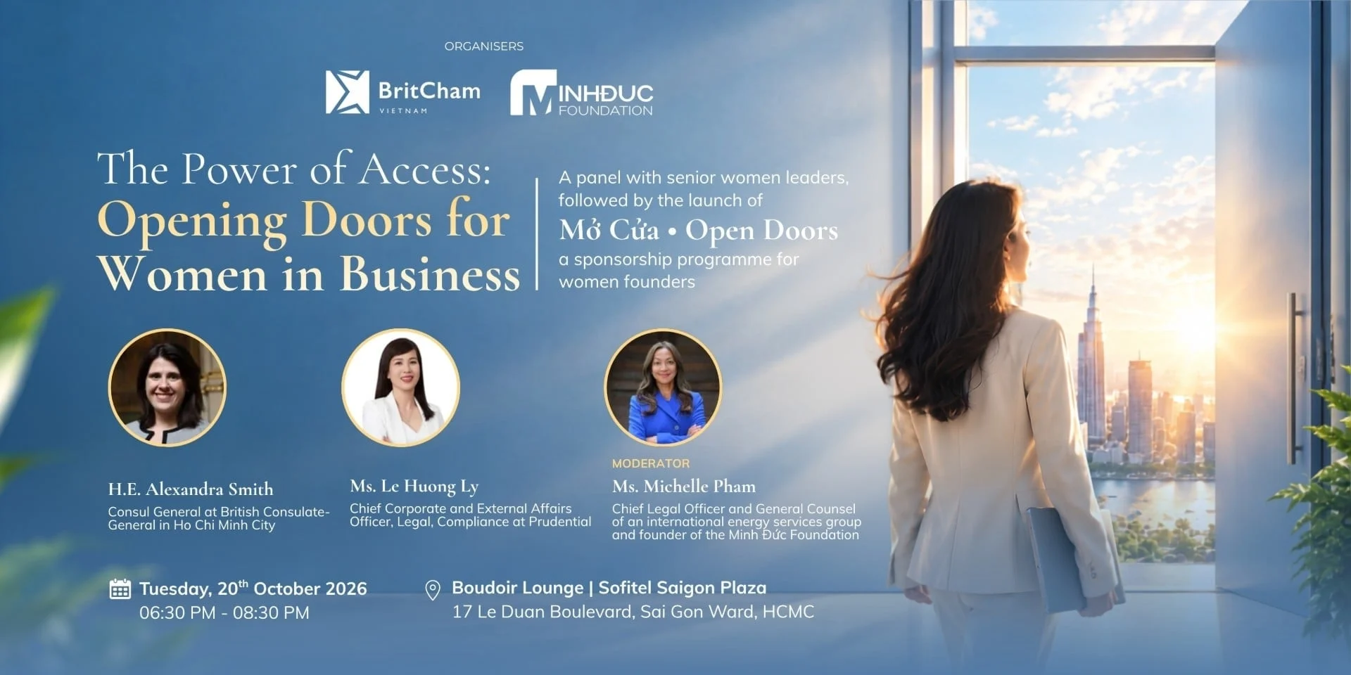 The Power of Access: Opening Doors for Women in Business event at Boudoir Lounge in Ho Chi Minh City.