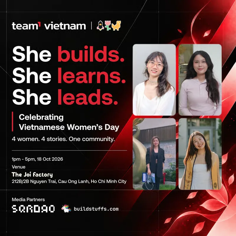 Team1 Vietnam: She Builds #1 event at The Joi Factory in Ho Chi Minh City.