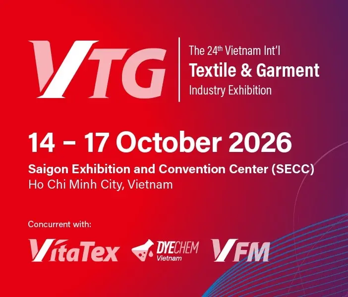 Vietnam Int'l Textile & Garment Industry Exhibition (VTG) event at Saigon Exhibition & Convention Center (SECC) in Ho Chi Minh City.