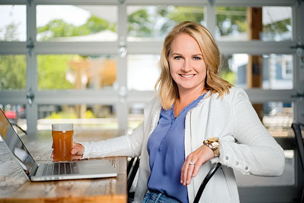 LinkedIn headshot of female entrepreneur in Charleston SC