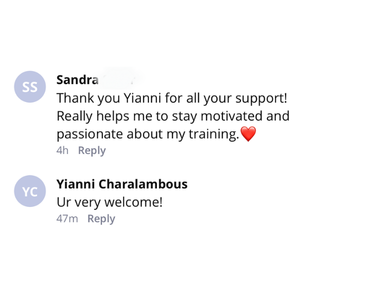 Client WhatsApp message