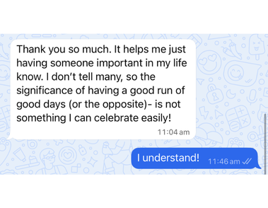 Client WhatsApp message