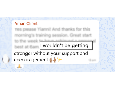 Client WhatsApp message