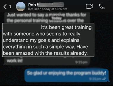 Client WhatsApp message