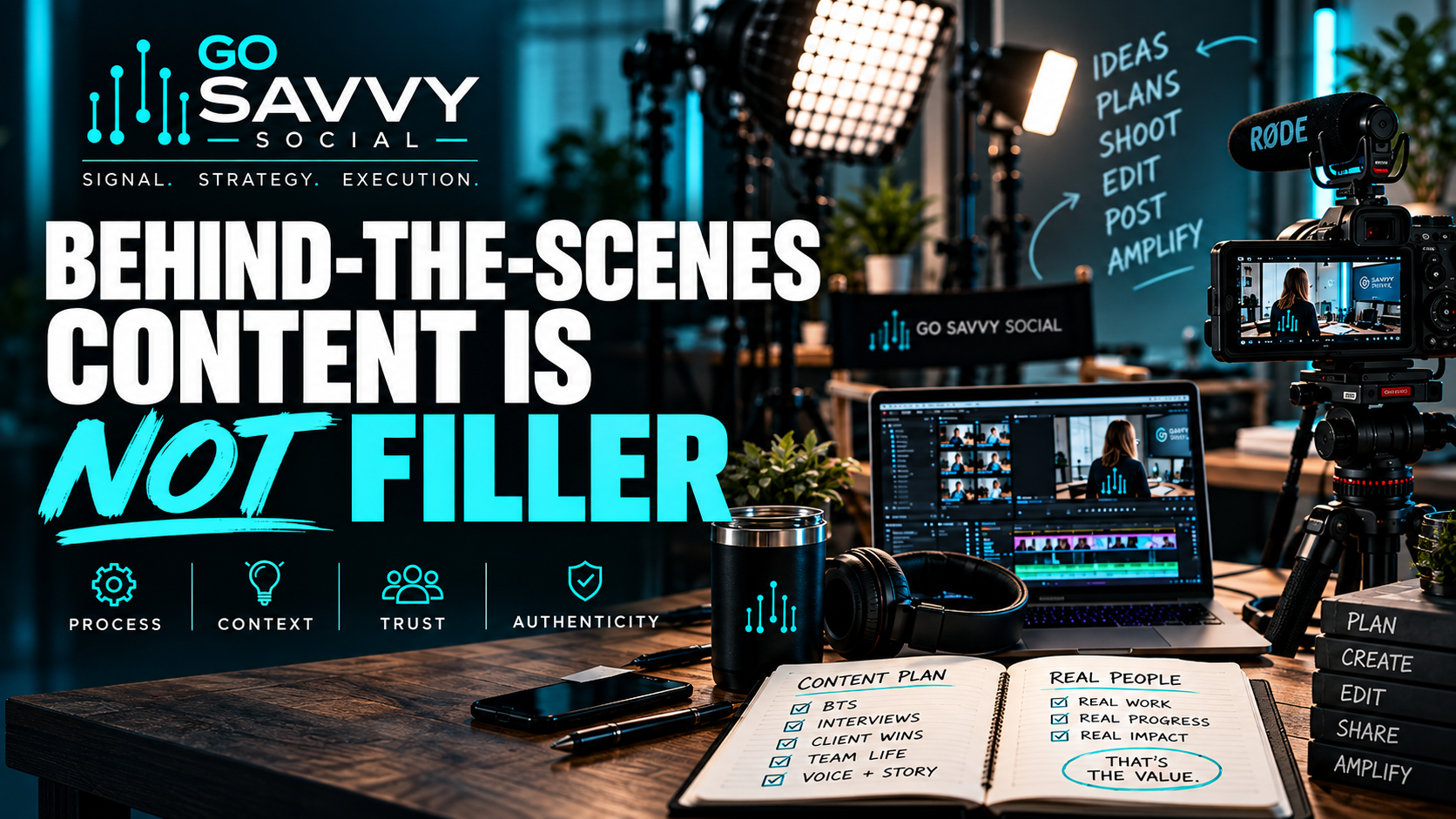 Go Savvy Social blog cover for “Behind-the-Scenes Content Is Not Filler” Go Savvy Social blog cover for “Behind-the-Scenes Content Is Not Filler”