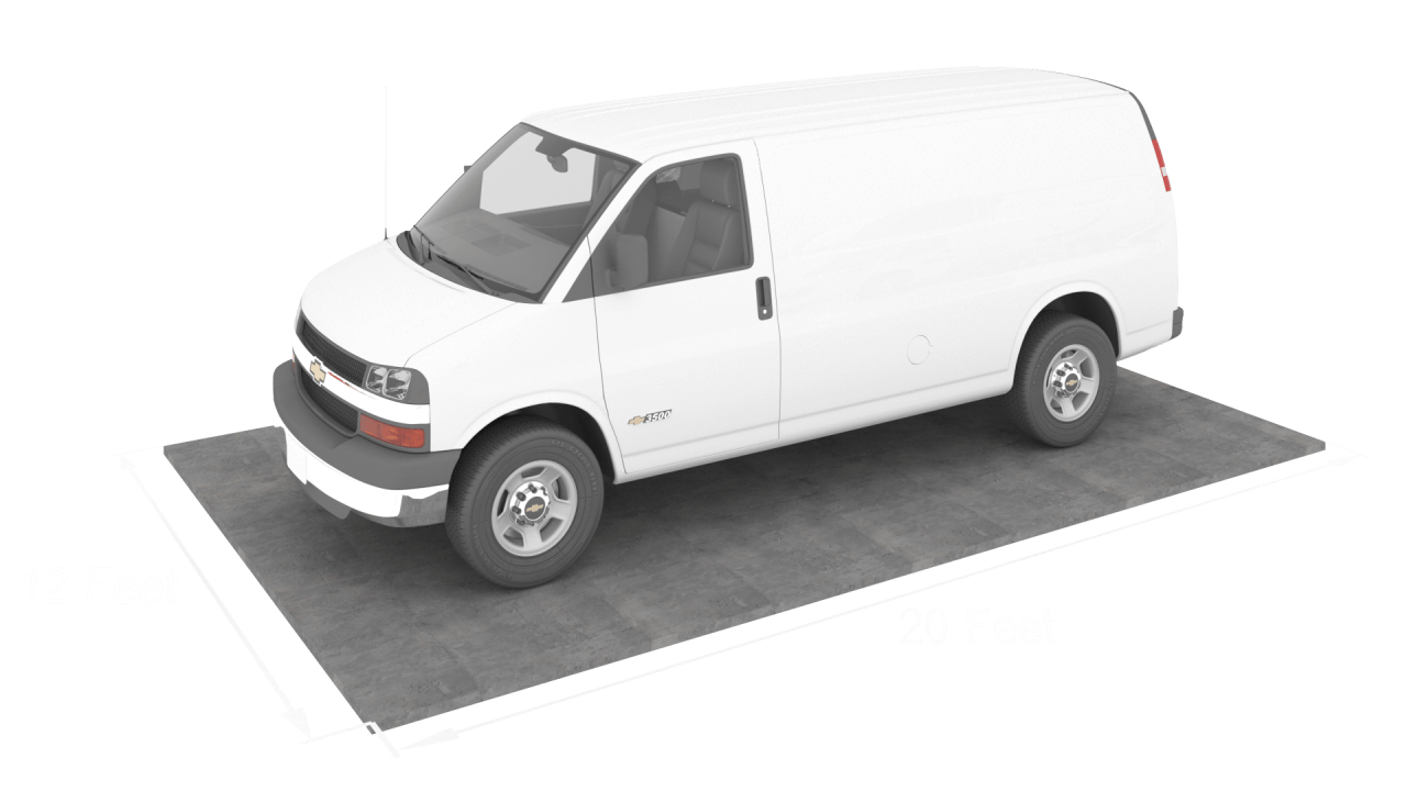10'x25' parking spot
