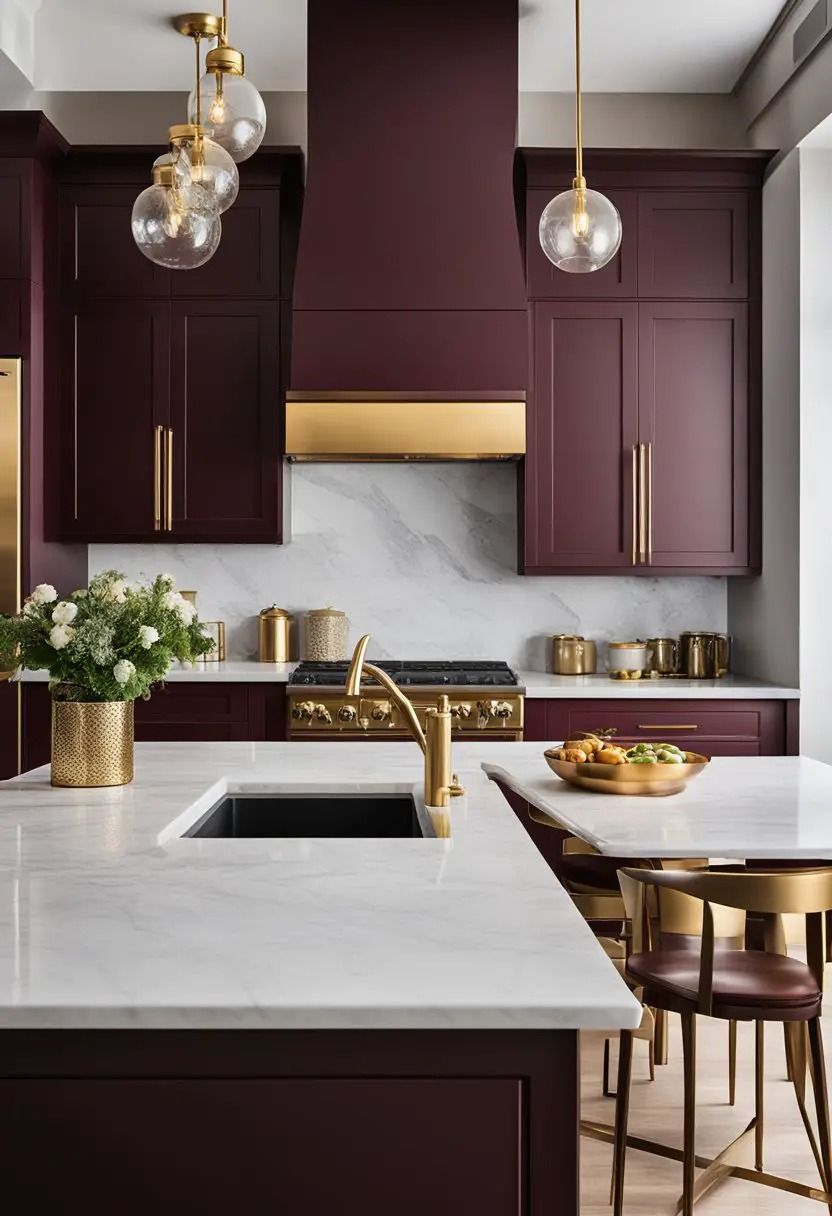 burgundy kitchen trends 